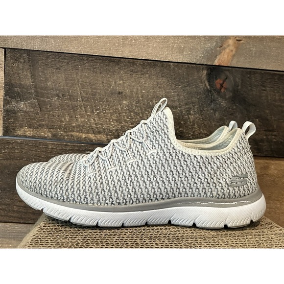 Skechers Flex Appeal 3.0‎ Lace Up Running Shoe Womens Size 10 59504S Gray - Picture 2 of 8